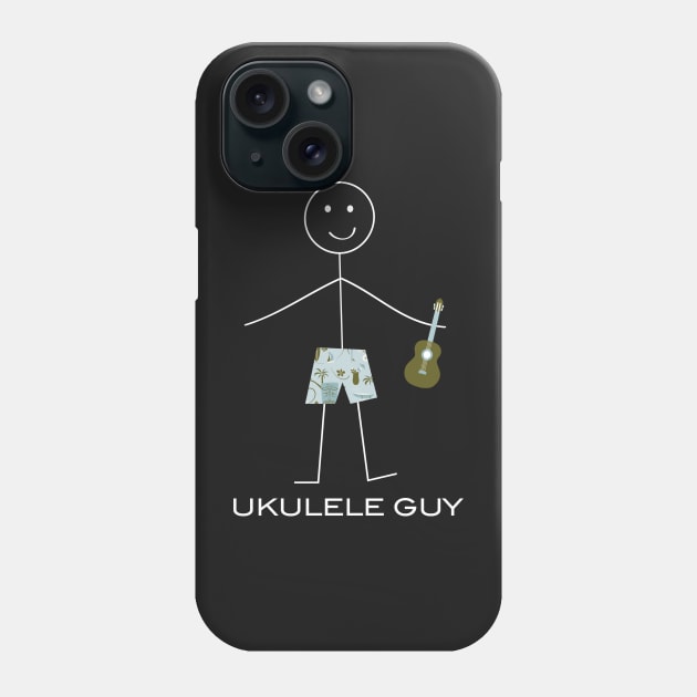 Funny Mens Ukulele Guy Phone Case by whyitsme