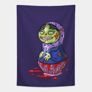 Zombie Russian Doll Tapestry