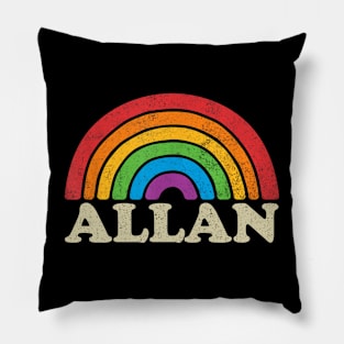 Allan - Retro Rainbow Flag Vintage-Style Pillow