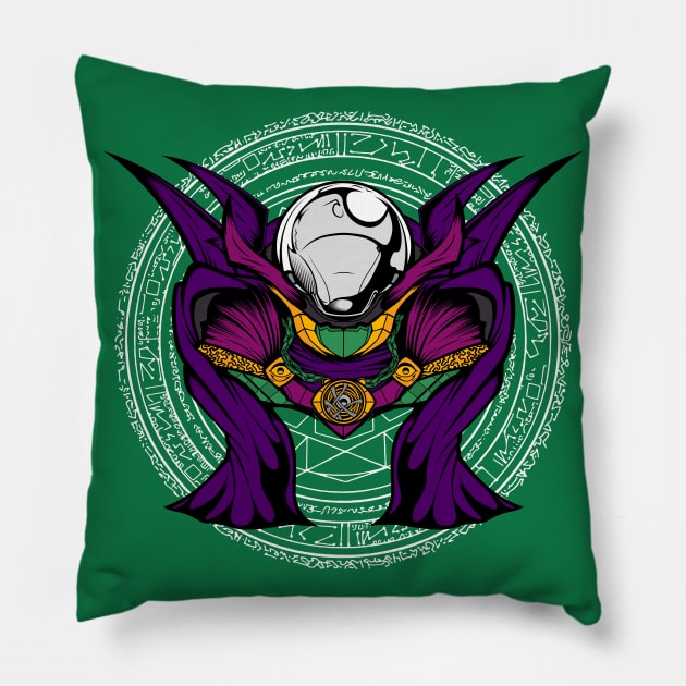 Mysterio Sorcerer Supreme Pillow by AlternateRealiTEE