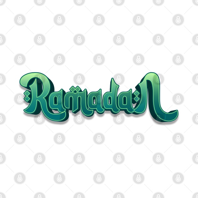 green ramadan arabic text effect by fandi.creations