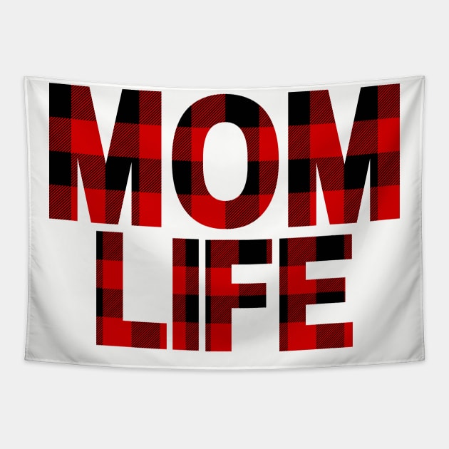 Mom Life in Buffalo Plaid Tapestry by EdenLiving