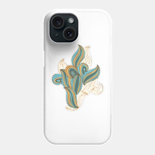 Wave beige and blue Phone Case