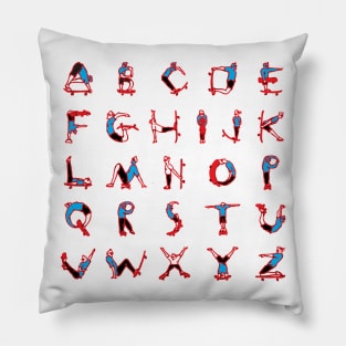 Skateboard Alphabet Pillow