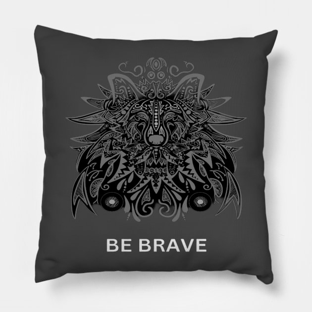 Be Brave - Bharat Parv Pillow by Bharat Parv