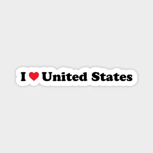 I Love United States Magnet by Novel_Designs