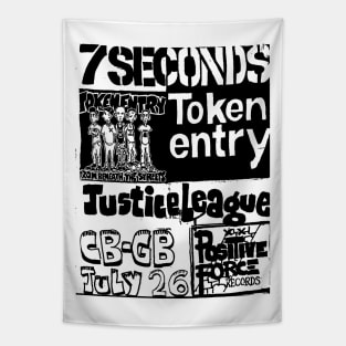 7 Seconds / Token Entry Hardcore Flyer Tapestry