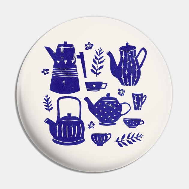 Tea o'clock | Blue Pin by Anda