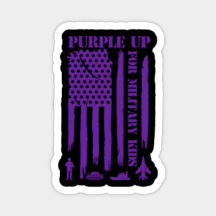 Purple Up For Military Children Flag Magnet