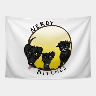 Nerdy Doggo Logo Tapestry