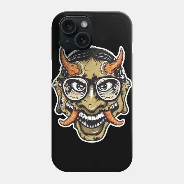 Happy Hipster Hannya T-Shirt _ Color Phone Case by AlchemyStudio