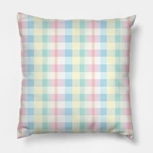 Gingham Pastel Bright Colors Pattern Pillow