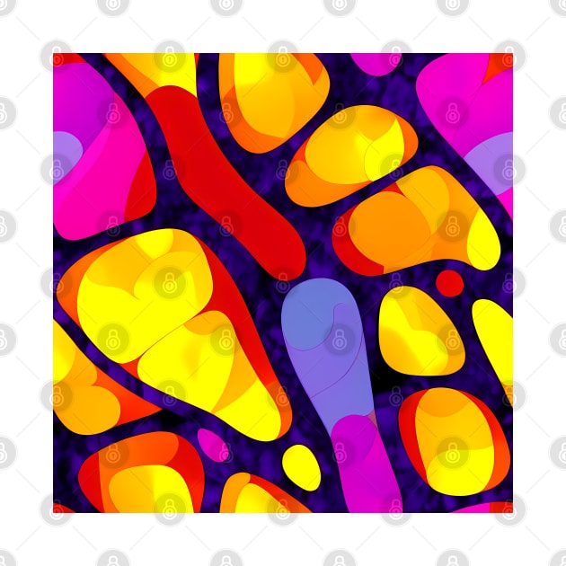 Vibrant Butterfly Phospor Crystal - Stained Glass Design Pattern by Artilize