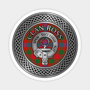 Clan Ross Crest & Tartan Knot Magnet