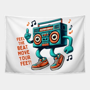 Cartoon boombox Tapestry