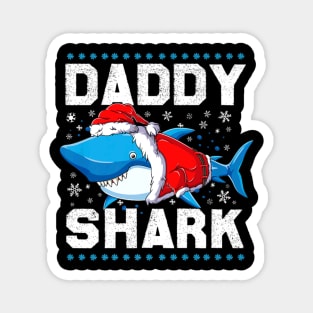 Daddy Shark Santa Fathers Day Magnet