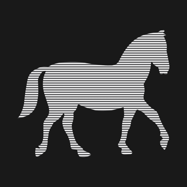 Horse - strips - gray and white. by kerens