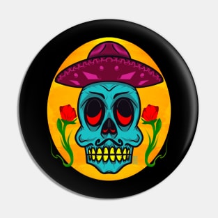 Mariachi Skull Pin