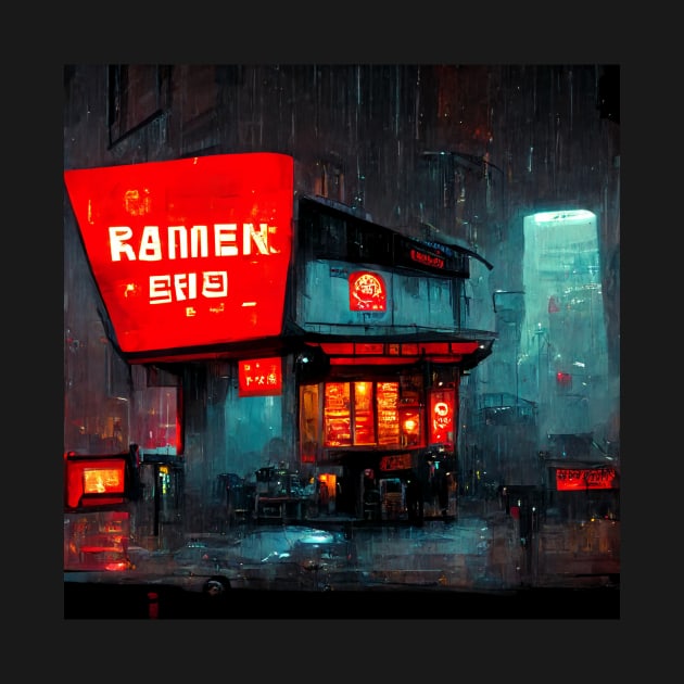 Rainy Ramen Shop by ArkMinted