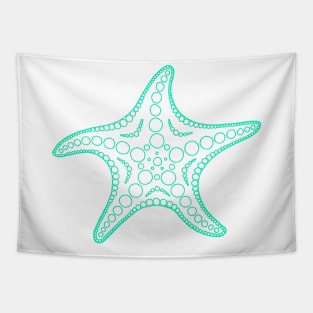 Starfish (cyan/white) Tapestry