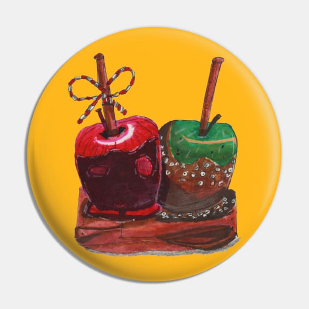 Sweet Apple Dessert Pin by Mila-Ola_Art