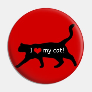 I Love My Cat Pin