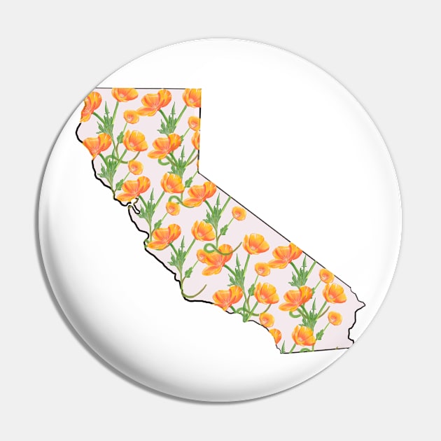 California Poppy State Pin by SophieMartil