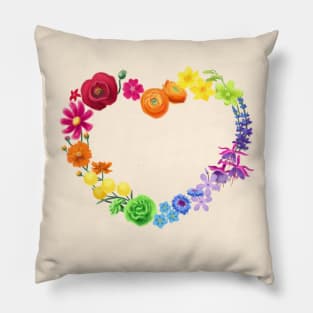 A rainbow of flowers for you Pillow