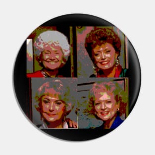 golden girls face Pin