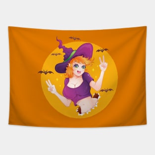 Kawaii witch girl Tapestry