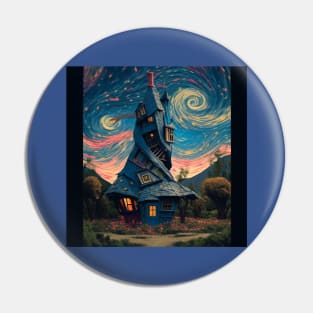 Starry Night Over The Burrow Pin