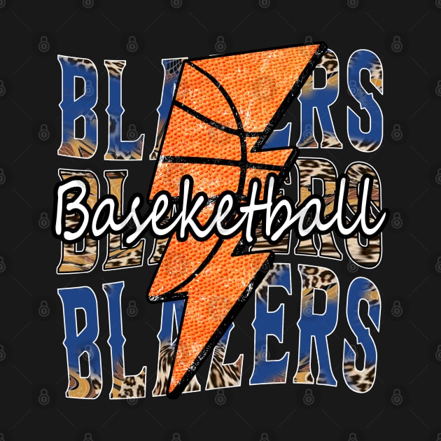 Graphic Basketball Blazers Proud Name Vintage by Irwin Bradtke