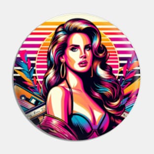 Lana Del Rey - Retro Sunset Serenade Pin