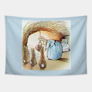 Mrs. Rabbit Cooks Dinner - Beatrix Potter Tapestry