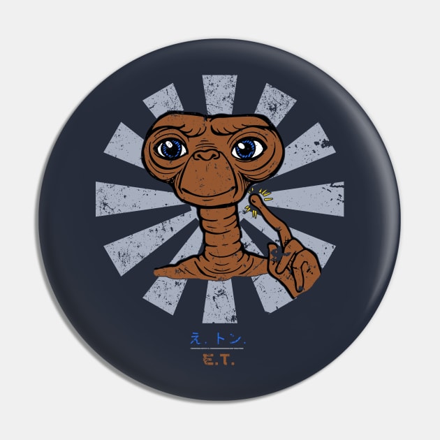 ET Extra Terrestrial Retro Japanese Pin by Nova5