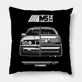 EDM - E34 M5 Black BG - CarCorner Pillow