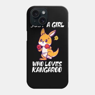 Just A Girl Who Loves Kangaroo Australian Boxer Phone Case