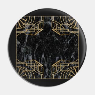 Elegant Marble - Art Deco Noir Pin