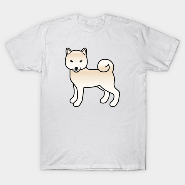 Cream Shiba Inu Cute Cartoon Dog Illustration Shiba Inu T