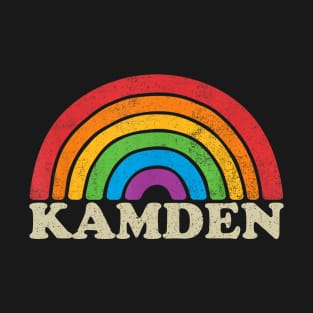 Kamden - Retro Rainbow Flag Vintage-Style T-Shirt