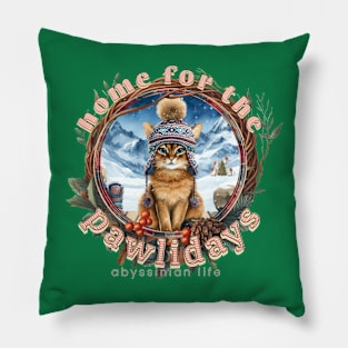 Home For The Holidays Beanie Abyssinian Life 28A Pillow