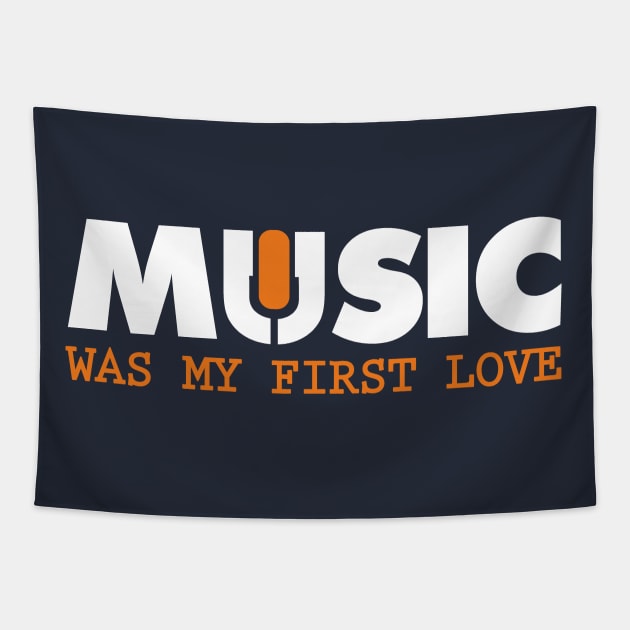 Music my first love (black) Tapestry by nektarinchen