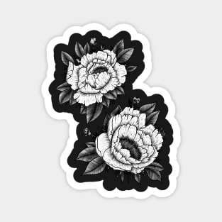 Tattoo Style Flower Print Magnet