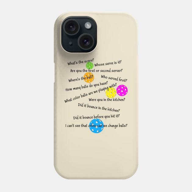 Senior Pickleball Chaos Phone Case by numpdog