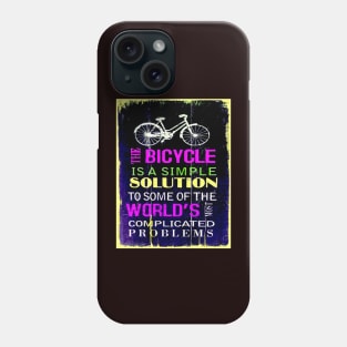 Bicycle : Vintage Saying Sign Abstract Print - type 2 Phone Case