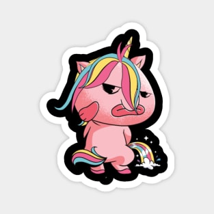 Funny Unicorn Unicorns Grumpy Blobfish Design Magnet
