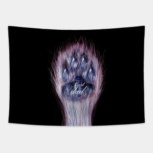 Paw Best cat dog  dad father day gift alien Tapestry