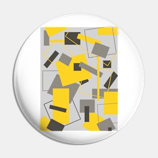 Grey and Yellow 60's Style Pin