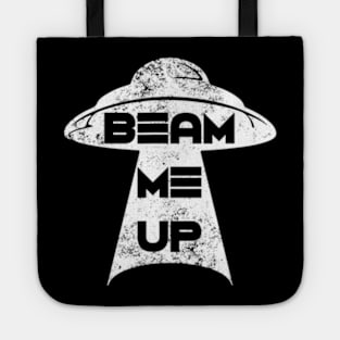 Beam Me Up Ufo Vintage Alien Space Lover Tote