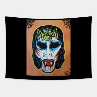 Ben cooper mask collegeville costume 80s creature mask vintage halloween witch Tapestry